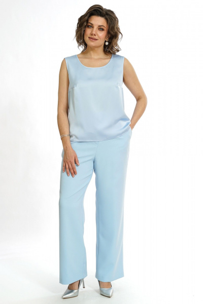 Блуза, брюки, топ Alani Collection 2552 голубой - фото 10