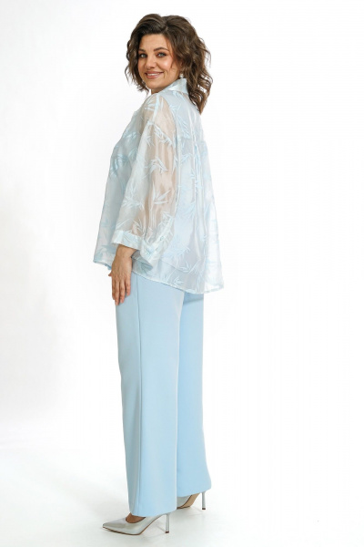 Блуза, брюки, топ Alani Collection 2552 голубой - фото 8