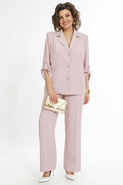 Брюки, жакет Alani Collection 2555 пудра - фото 3