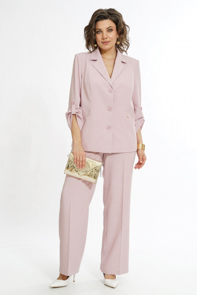 Брюки, жакет Alani Collection 2555 пудра - фото 1