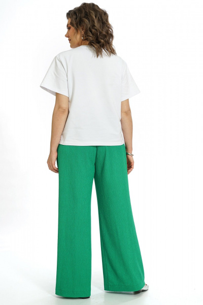 Блуза, брюки Alani Collection 2560 молоко-зеленый - фото 7