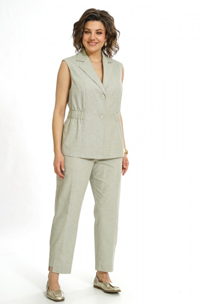 Брюки, жилет Alani Collection 2562 олива - фото 14