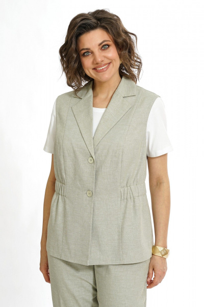 Брюки, жилет Alani Collection 2562 олива - фото 10