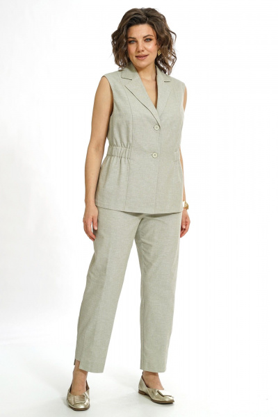 Брюки, жилет Alani Collection 2562 олива - фото 3