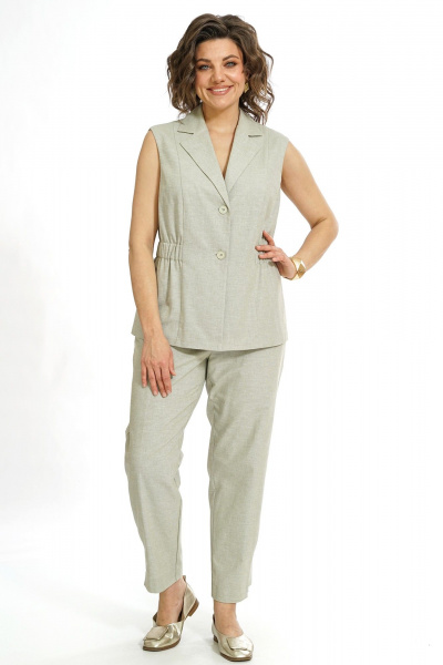 Брюки, жилет Alani Collection 2562 олива - фото 1