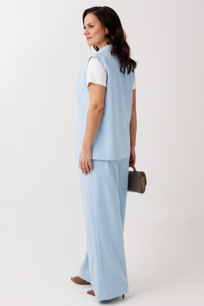Блуза, брюки, жилет Mubliz 3365 голубой - фото 9