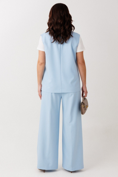 Блуза, брюки, жилет Mubliz 3365 голубой - фото 8