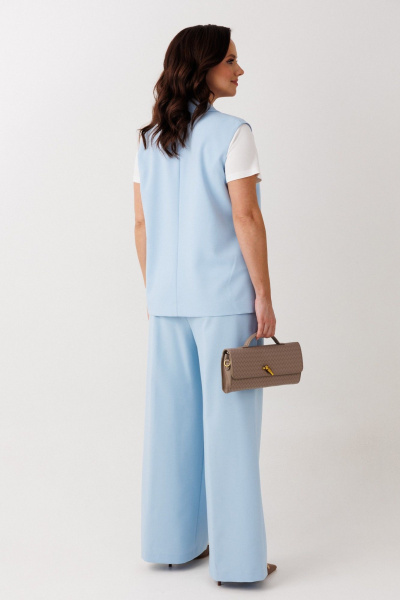 Блуза, брюки, жилет Mubliz 3365 голубой - фото 7