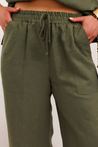 Брюки, жакет Galean Style 982.1 светлый-хаки - фото 11