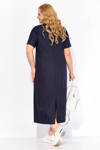 Платье Линия Л Б-2120 темно-синий - фото 4