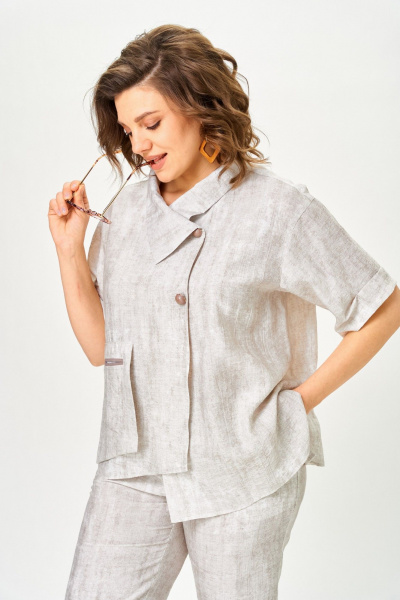 Блуза, брюки Vilena 1153 молочный - фото 12