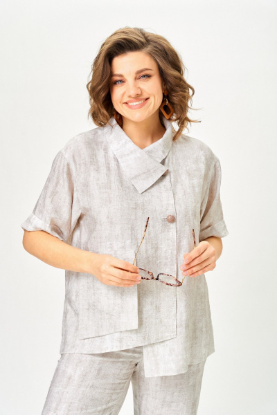 Блуза, брюки Vilena 1153 молочный - фото 11