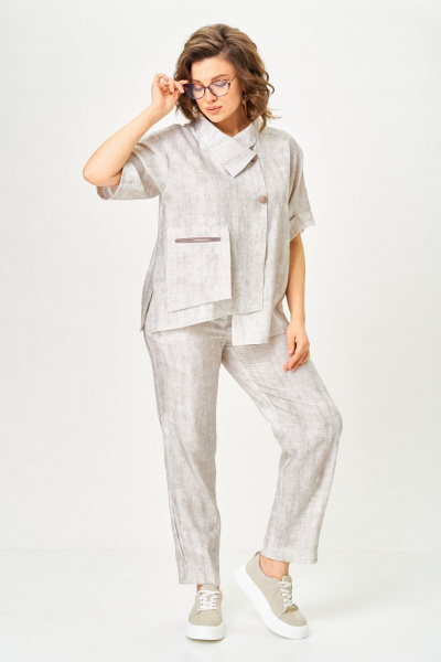 Блуза, брюки Vilena 1153 молочный - фото 10