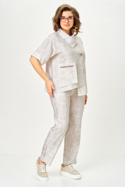 Блуза, брюки Vilena 1153 молочный - фото 9