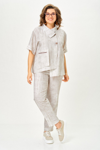 Блуза, брюки Vilena 1153 молочный - фото 8