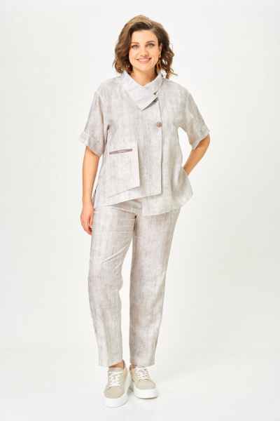 Блуза, брюки Vilena 1153 молочный - фото 1