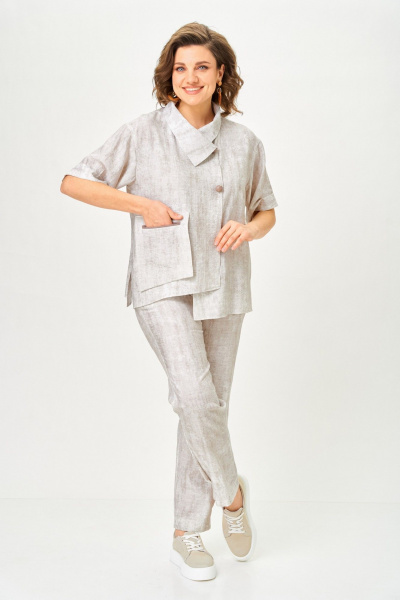 Блуза, брюки Vilena 1153 молочный - фото 7