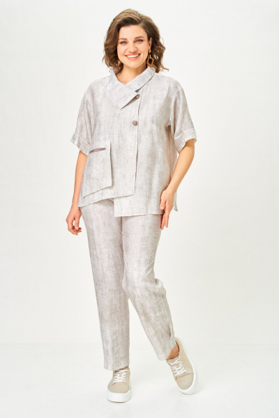 Блуза, брюки Vilena 1153 молочный - фото 6