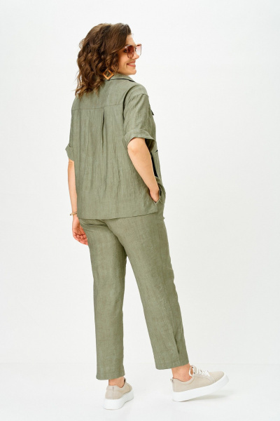 Блуза, брюки Vilena 1153 хаки - фото 11