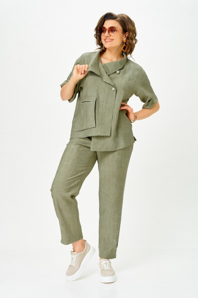 Блуза, брюки Vilena 1153 хаки - фото 10