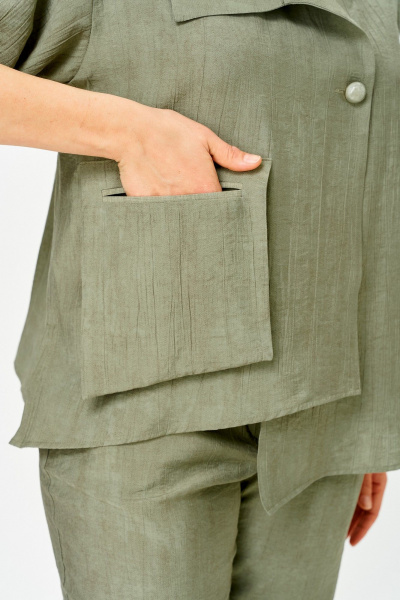 Блуза, брюки Vilena 1153 хаки - фото 3