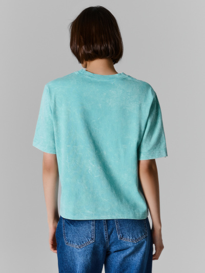 Футболка Mark Formelle 112862/25-ОБР41696П-0 ACID_WASH_на_пыльной_бирюзе_печать_009.2_Эйсид_2 - фото 5