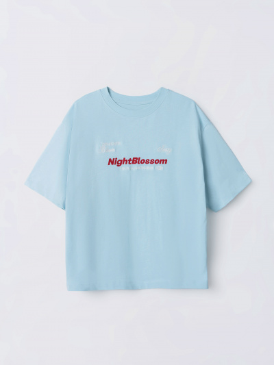 Футболка Mark Formelle 112950/25-39736П-0-2 голубая_дымка_печать_674_W_вышивка - фото 1