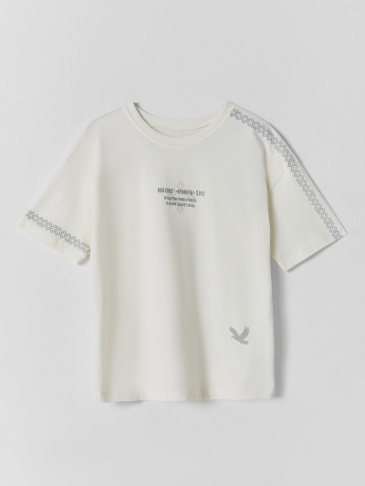 Футболка Mark Formelle 113384/25-42286ПП-0 св.молочный_печать4_1_сл_на_пол_1сл_на_пол_1сл_на_ - фото 2