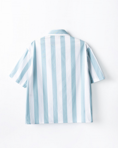 Рубашка Mark Formelle 113456-1/25-40513П-9 белая_полоска_на_пыльной_бирюзе - фото 4