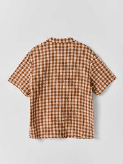 Рубашка Mark Formelle 113467/25-41589П-9 коричневая_клетка_виши - фото 4