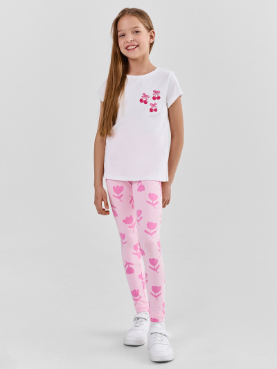Футболка Mark Formelle 117892-2/25-36236П-0 белый_вишенки_на_розовом_2_сл_1изд_печ_на_пол - фото 1