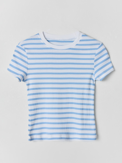 Футболка Mark Formelle 117912/25-41081П-1 голубая_полоска_на_белом - фото 4