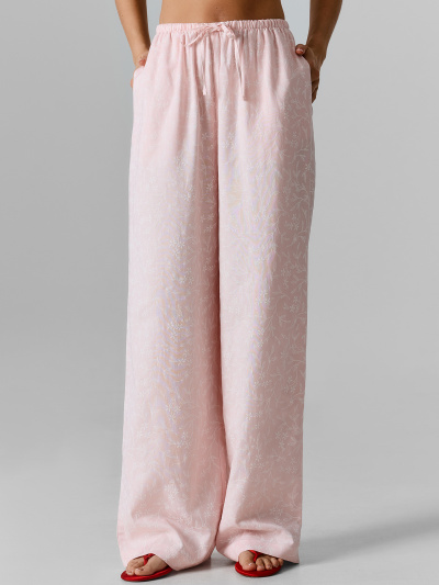 Брюки Mark Formelle 182511/25-41003П-9 цветы_на_жемчужно_розовом - фото 4