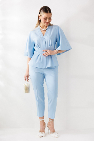 Брюки, жакет Mubliz 324 голубой - фото 18