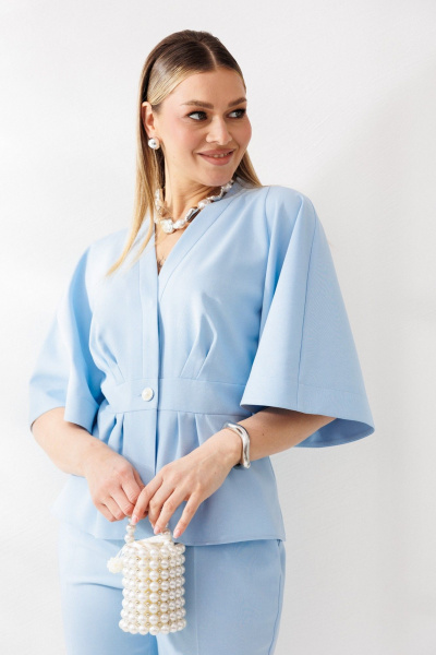 Брюки, жакет Mubliz 324 голубой - фото 11