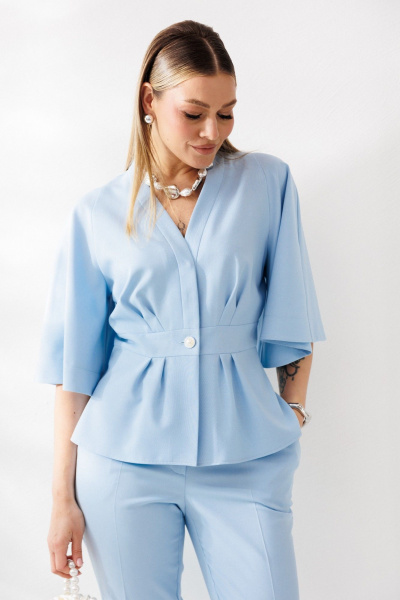 Брюки, жакет Mubliz 324 голубой - фото 10