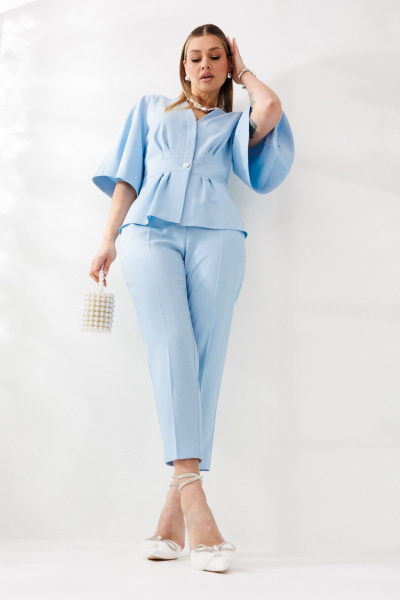 Брюки, жакет Mubliz 324 голубой - фото 9