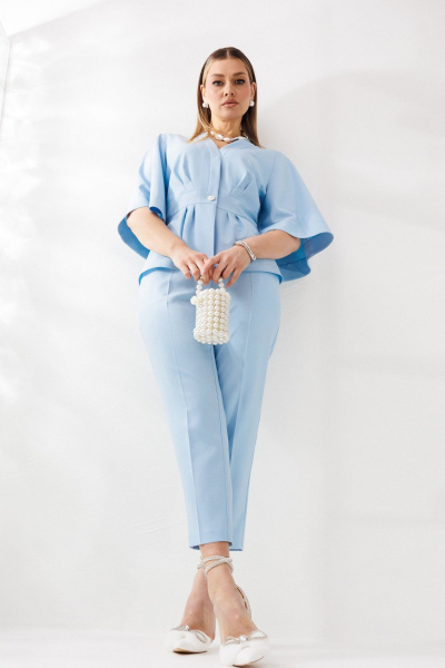 Брюки, жакет Mubliz 324 голубой - фото 8