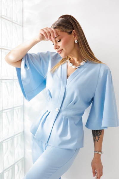 Брюки, жакет Mubliz 324 голубой - фото 2