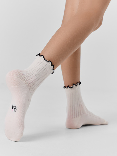 Носки Mark Formelle 451K-3372/B5-26451K молочный_рис.3372 - фото 2