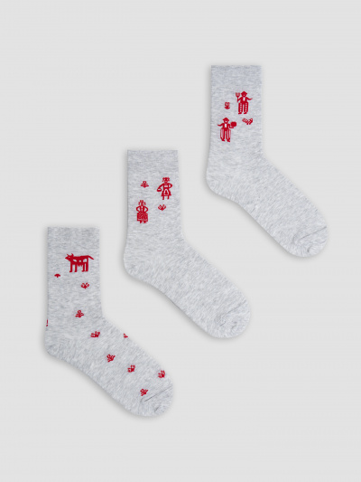 Носки Mark Formelle 561UA-3568/263561UA св.серый_меланж_3_рис.3568 - фото 1