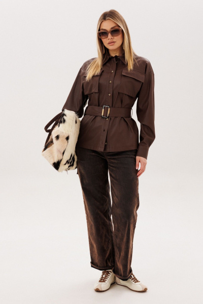 Рубашка Anelli 1826 чоколайт-скин - фото 6