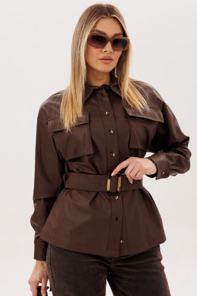 Рубашка Anelli 1826 чоколайт-скин - фото 5