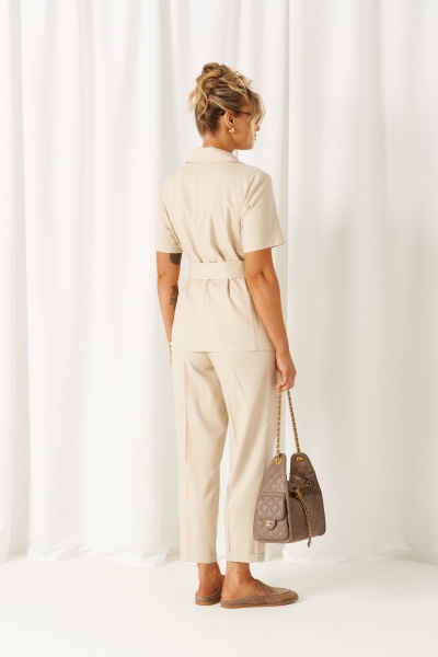 Брюки, жакет Beautiful&Free 6446 бежевый - фото 6