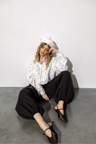 Брюки, ветровка, панама PiRS 6780 белый+белый+черный - фото 8