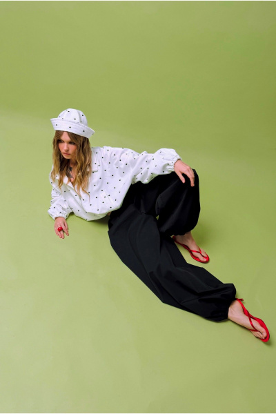 Брюки, ветровка, панама PiRS 6780 белый+белый+черный - фото 6