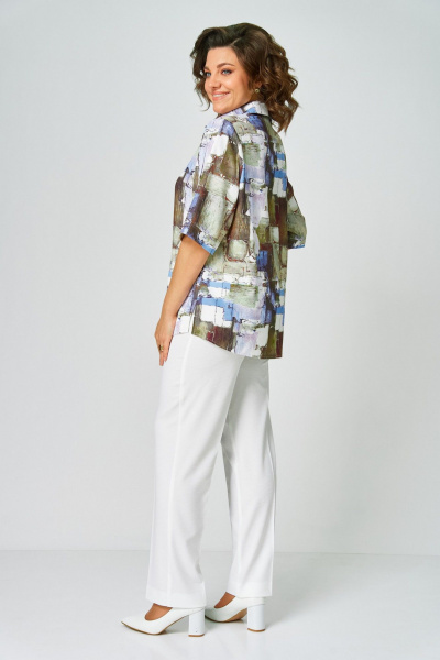 Рубашка БелЭльСтиль 881-3_36_22 голубой - фото 6