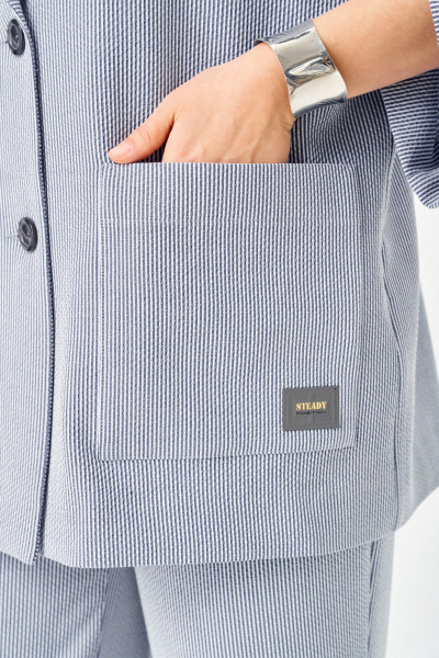 Брюки, жакет БелЭльСтиль 884-3_33_22+601 голубая полоска - фото 6