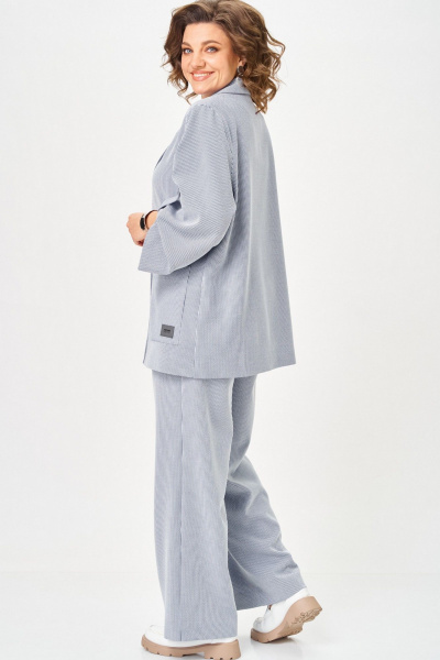 Брюки, жакет БелЭльСтиль 884-3_33_22+601 голубая полоска - фото 5