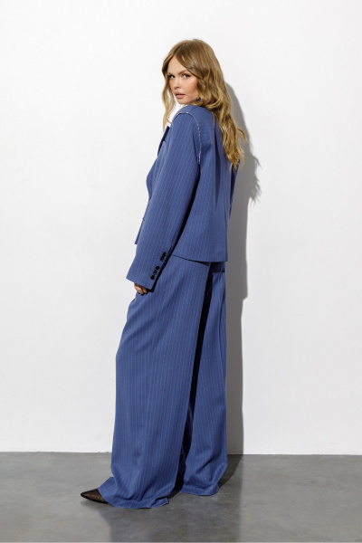 Жакет PiRS 6377 темно-голубая_полоска - фото 7